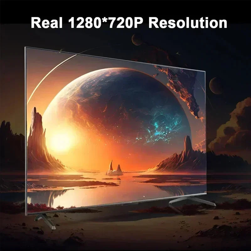 New 2024 4K Android 11 Dual Wifi6 200 ANSI Allwinner H713 BT5.0 1080P 1280*720P Home Cinema Outdoor Portable Projetor